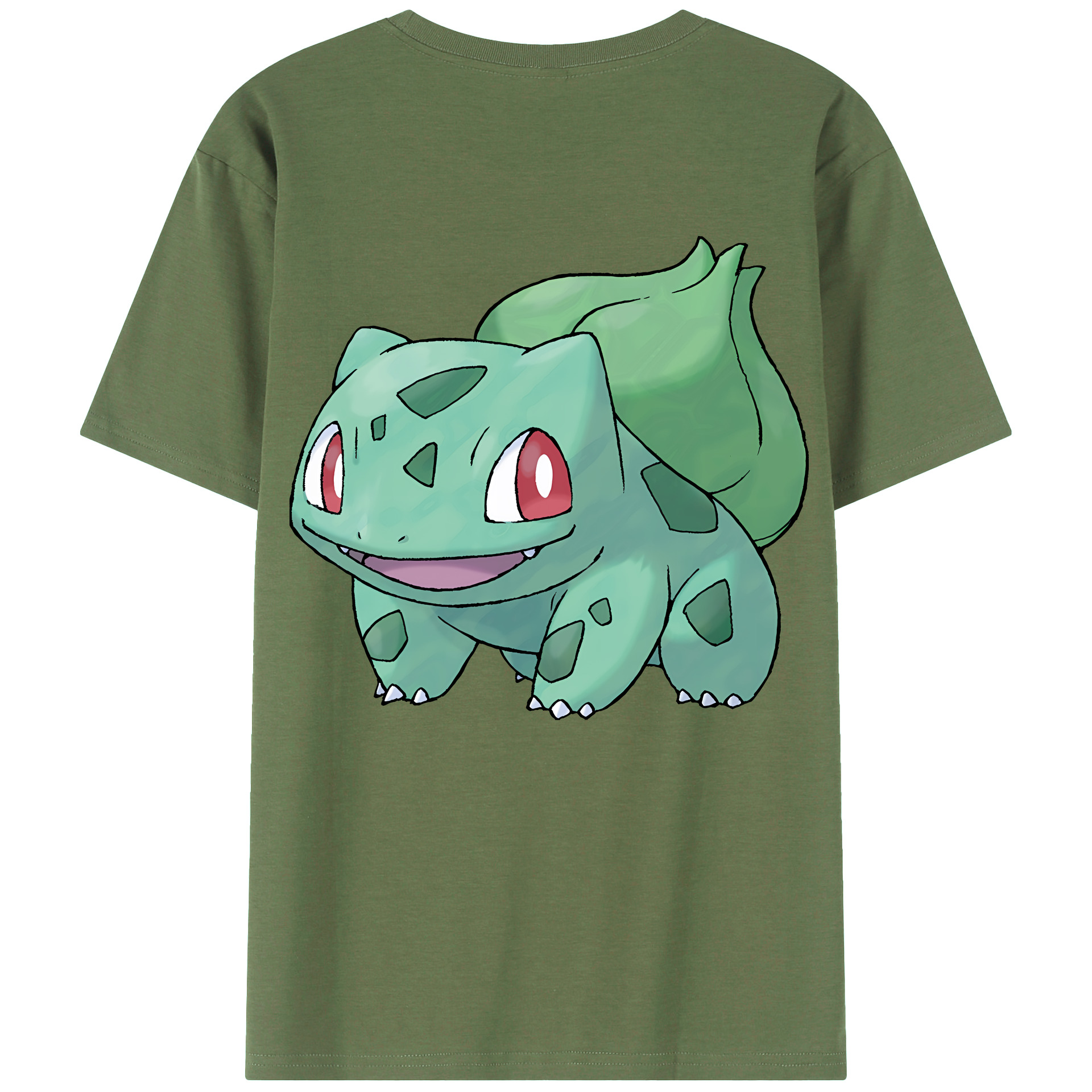 （画像用） ポケットモンスター Pokémon 綿100％ メンズ半袖Tシャツ（バックプリント） 通気性
